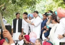 Punjab Congress Stages First Major Street Protest Under Sachin Pilot, Channi and Warring Share Platform